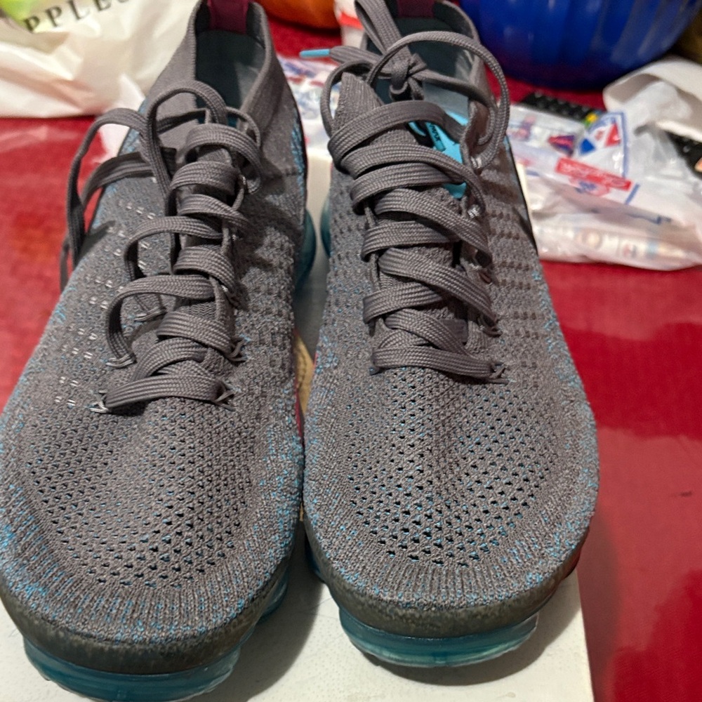 Nike Gray and Blue Athletic Shoes